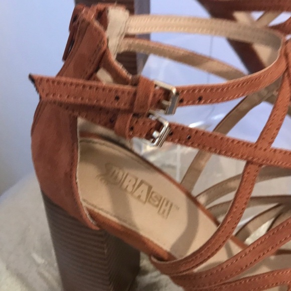 Brash Strappy Zipper Back Platforms - Picture 5 of 5